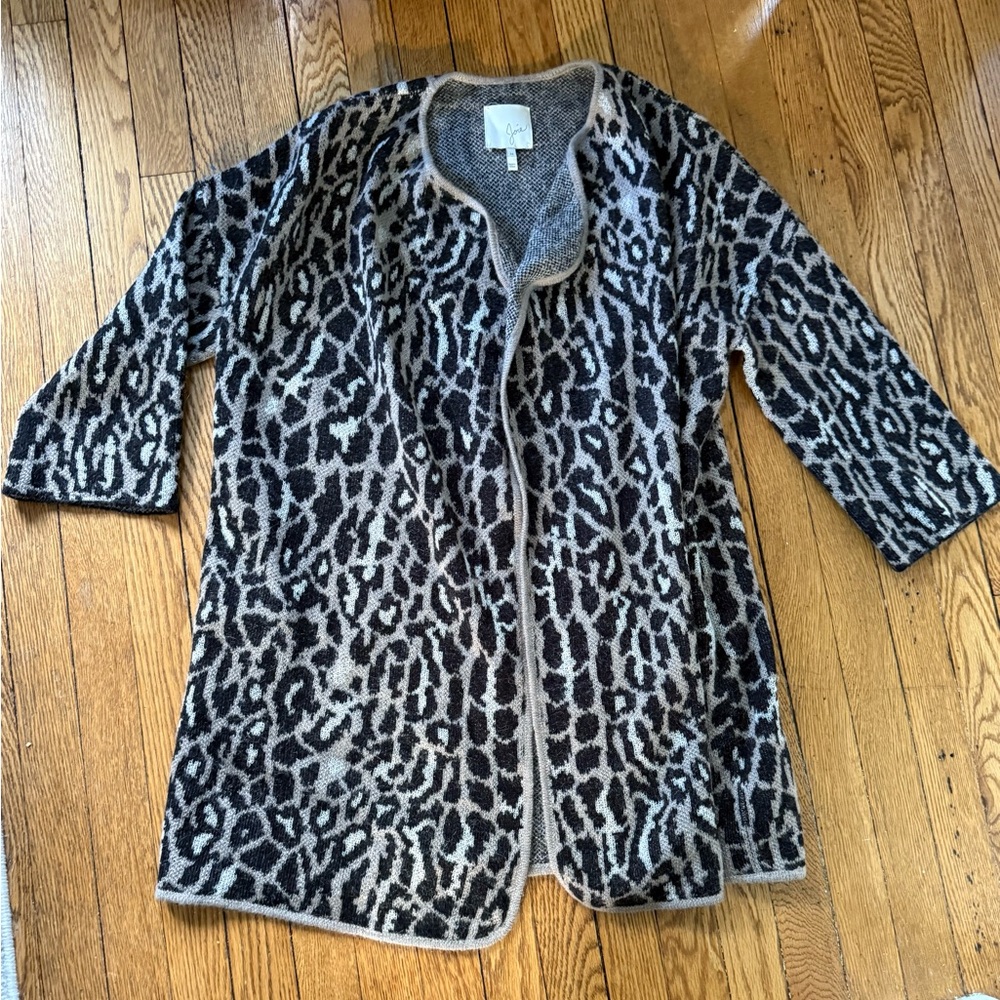 Joie Berit Animal Print Cardigan - Size Medium